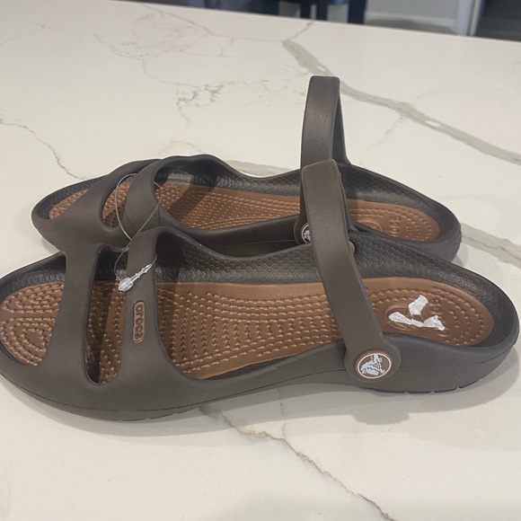 CROCS Women's Dark Brown Sandals - Picture 5 of 6